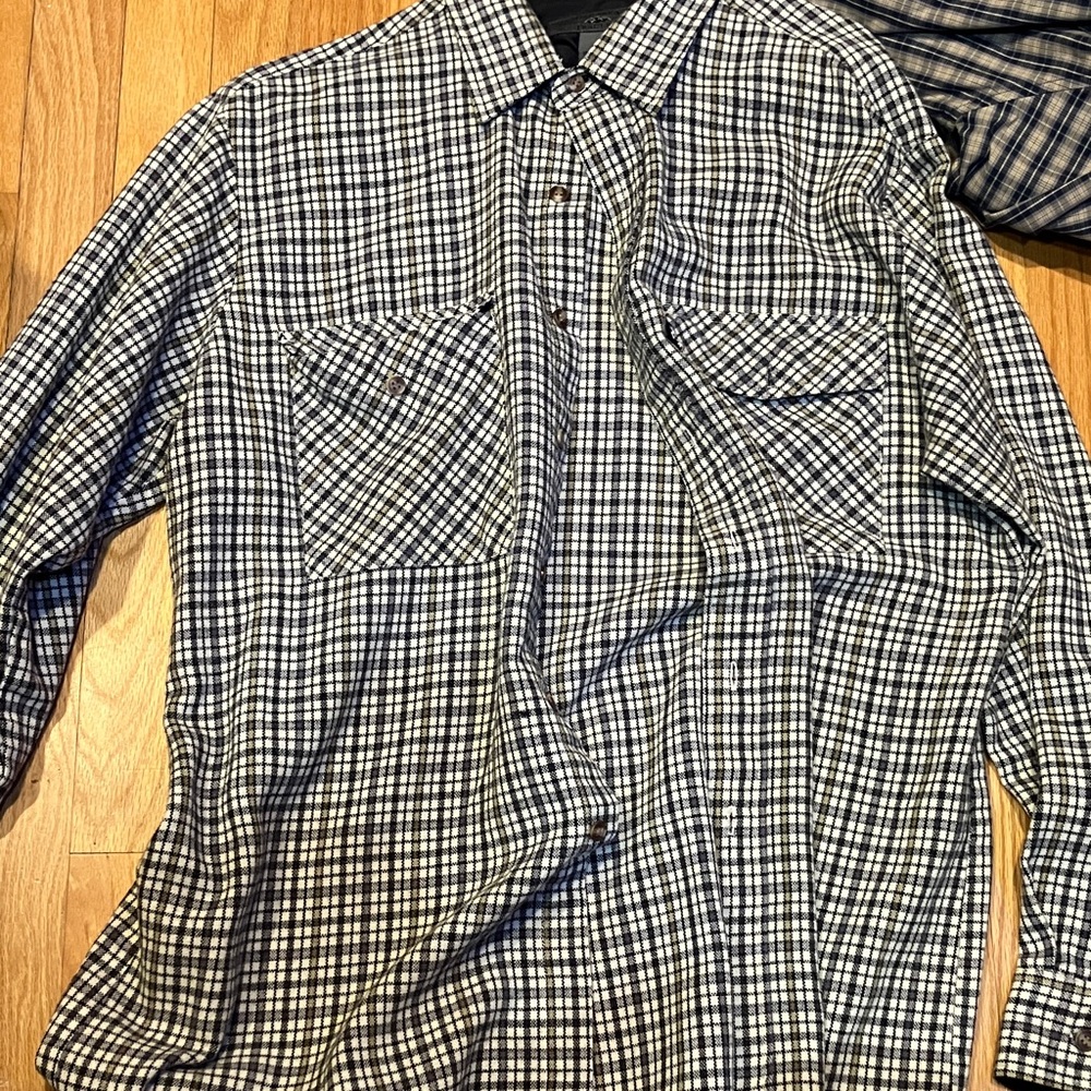 Classic Black and White Plaid Men's Shirt